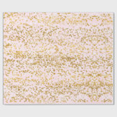 ピンクの金ゴールドの白の紙吹雪 ラッピングペーパー (フラット)