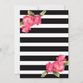 ピンクの金ゴールドの白黒のブライダルシャワーの招待状 招待状 (裏面)