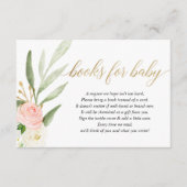 ピンクの金ゴールドの緑の本の要求の本ベビーenc エンクロージャーカード (正面)
