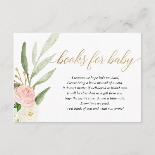 ピンクの金ゴールドの緑の本の要求の本ベビーenc エンクロージャーカード