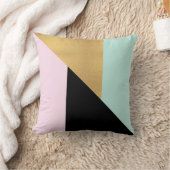 ピンクの金ゴールドの黒及びティール(緑がかった色)のモダンの装飾用クッション クッション (ブランケット)