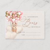 ピンクの金ゴールドはバルーンの数を推測するチケット エンクロージャーカード (正面)