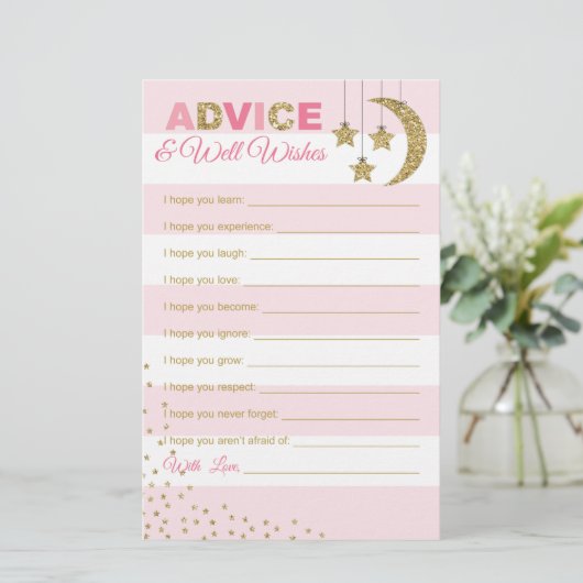 ピンクの金ゴールドはベビーカードシャワーゲームを願う (スタンド正面)