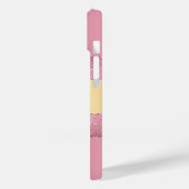 ピンクの金ゴールドアガテ大理石名スクリプト Case-Mate iPhoneケース (裏面 / 左)