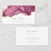 ピンクの金ゴールドアゲイト名刺 名刺 (正面/裏面)