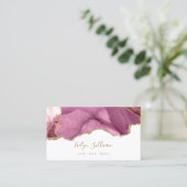 ピンクの金ゴールドアゲイト名刺 名刺 (スタンド正面)