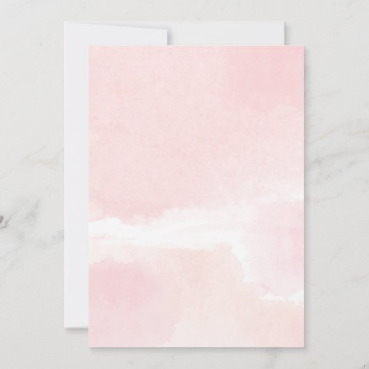 ピンクの金ゴールドエレガントの緑の女の子の赤ちゃんシャワー 招待状 (裏面)