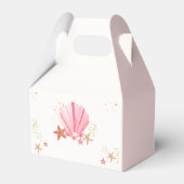 ピンクの金ゴールドエレガントシーシェルベイビーシャワー フェイバーボックス (裏面サイド)