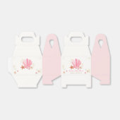 ピンクの金ゴールドエレガントシーシェルベイビーシャワー フェイバーボックス (折り畳みなし)