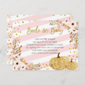 ピンクの金ゴールドカボチャのベビー ポストカード (正面/裏面)