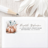 ピンクの金ゴールドカボチャ秋ハーベストフェアリー ラベル (インサイチュ)