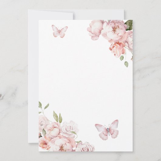 ピンクの金ゴールドガールキンセアニラ日付カレンダーを保存 招待状 (裏面)