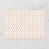 ピンクの金ゴールドキツネベビーガールシャワーがブックカードを持ってくる エンクロージャーカード (裏面)