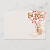 ピンクの金ゴールドクマのバルーン空白のエンクロージャカード エンクロージャーカード (正面)