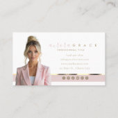 ピンクの金ゴールドクラウン 名刺 (裏面)