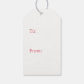 ピンクの金ゴールドクリスマスヴィンテージオーナメント ギフトタグ (裏面)