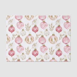 ピンクの金ゴールドクリスマスヴィンテージオーナメント 薄葉紙