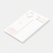 ピンクの金ゴールドクリップボードの毎日のTo Doリスト ポストイット (アングル)