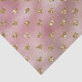 ピンクの金ゴールドグラデーショングリッターハート 薄葉紙 (詳細)