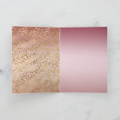 ピンクの金ゴールドグラデーションヒョウ印刷 カード (内部)