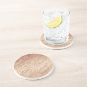 ピンクの金ゴールドグラデーションヒョウ印刷 コースター (側面)