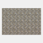 ピンクの金ゴールドグラデーションヒョウ柄 ラッピングペーパーシート (正面3)