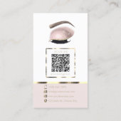 ピンクの金ゴールドグラマーメイクアップアーティスト 名刺 (裏面)