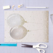 ピンクの金ゴールドグリッターパーティーバルーン輝く 薄葉紙 (クラフト)