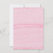 ピンクの金ゴールドグリッター煙バチェロレッテインビタ 招待状 (裏面)