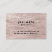 ピンクの金ゴールドグリッター黒い大理石の背景ベクトル 名刺 (裏面)