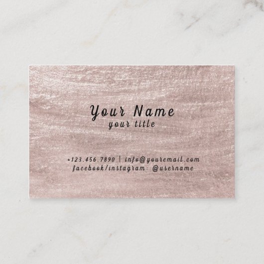 ピンクの金ゴールドグリッター黒い大理石の背景ベクトル 名刺 (裏面)