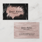 ピンクの金ゴールドグリッター黒い大理石の背景ベクトル 名刺 (正面/裏面)