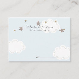 ピンクの金ゴールドスター&クラウドアドバイス エンクロージャーカード