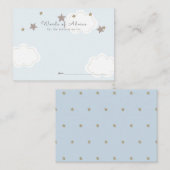 ピンクの金ゴールドスター&クラウドアドバイス エンクロージャーカード (正面/裏面)