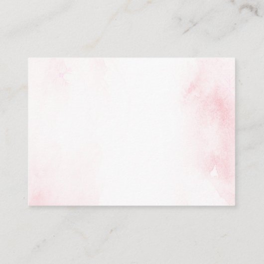 ピンクの金ゴールドスノーフレーク赤ちゃんシャワーブックリクエスト エンクロージャーカード (裏面)