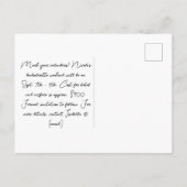 ピンクの金ゴールドディスコバチェロレッテ週末の保存日付 ポストカード (裏面)