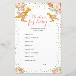 ピンクの金ゴールドディーノガールウィッシュベビーゲーム