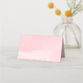 ピンクの金ゴールドハートのバレンタインデーかわいい プレイスカード (裏面)