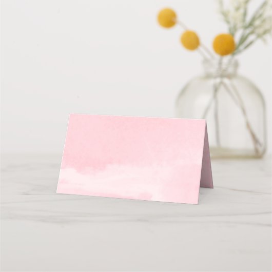 ピンクの金ゴールドハートのバレンタインデーかわいい プレイスカード (裏面)