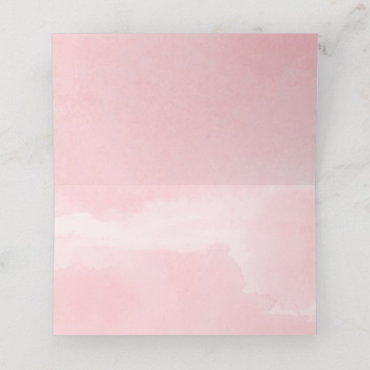 ピンクの金ゴールドハートのバレンタインデーかわいい プレイスカード (内部開封)