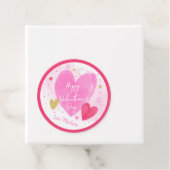 ピンクの金ゴールドハートハッピーバレンタインデー フェイバータグ (インサイチュ)