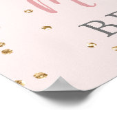 ピンクの金ゴールドバラブライダルシャワー ポスター (角)