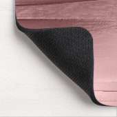 ピンクの金ゴールドバラリボンテクスチャメタリックスタイリッシュ マウスパッド (コーナー)