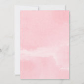 ピンクの金ゴールドバレンタイン恋人の女の子の赤ちゃんシャワー 招待状 (裏面)