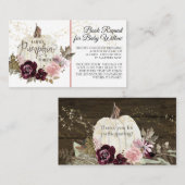 ピンクの金ゴールドバーガンディフローラカボチャの木の本 名刺 (正面/裏面)