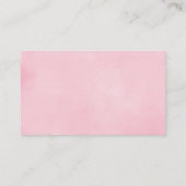 ピンクの金ゴールドパープルの女の子の赤ちゃんシャワーおむつラッフル エンクロージャーカード (裏面)