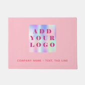 ピンクの金ゴールドビジネスロゴ ドアマット (正面)