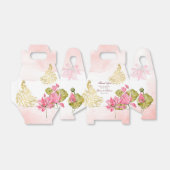 ピンクの金ゴールドピーコックロータス結婚インディアンの感謝していユーザ フェイバーボックス (折り畳みなし)