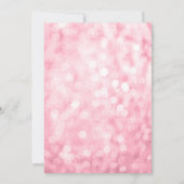 ピンクの金ゴールドフェイクグリッターライト2017卒業 招待状 (裏面)