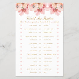 ピンクの金ゴールドフローラは彼女はむしろゲームをする チラシ